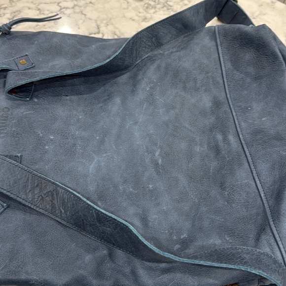 Brand new leather backpack in a dusty blue will hold a 15 inch laptop - Picture 8 of 9